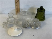 Lot of all different sizes, glass lids, and a one