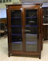 French Empire Style Mahogany Bookcase.