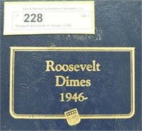 Roosevelt dime binder to include; (+/-48)