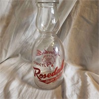 Rosedale Dairy Cream Top Milk Bottle