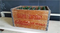 Sun Drop Kewaunee Wood Box with Bottles