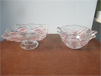 3d Pink Embossed Flowers Candy Dish and Bowl