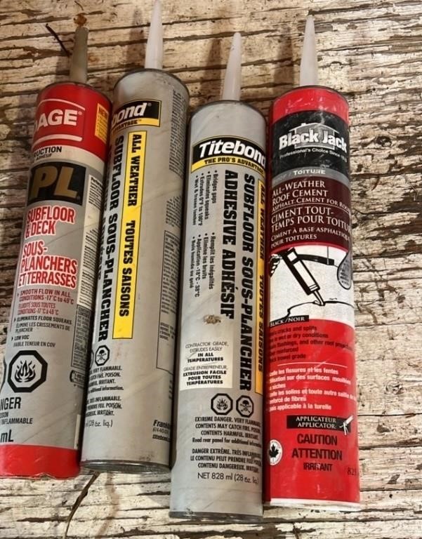 4 Large Tubes of Roofing Adhesive #OS