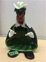 Genuine Venetian Glass Green Figure