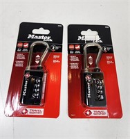 NEW Masterlock Travel Sentry Locks (x2)