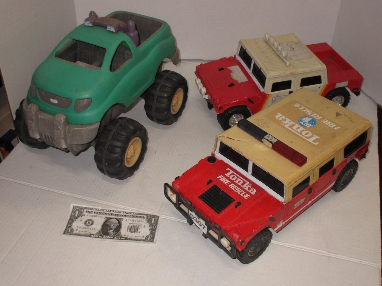 Lot of 3 - TONKA Trucks & More