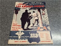 1962 Los Angeles Angels Spring Score book