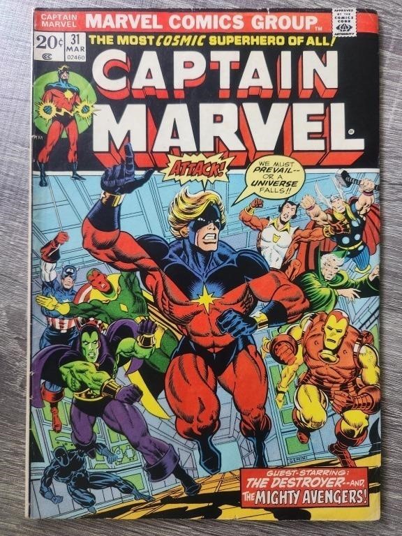 Captain Marvel #31(1974)ROMITA SR & STARLIN ART +P