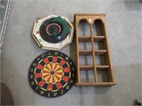 Dart Board, Roulette Game, Wall Shelf