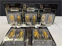 5 STAR WARS GOLD EDITION FIGURES