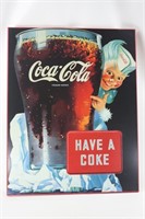 Wooden "Have a Coke" w/Elf