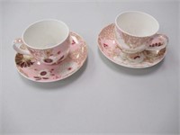 KIMONO Bone China Set Of Tea Cups And Saucers