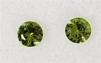 (2) Green Sapphire Gemstones