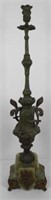 Highly decorated bronze and soapstone tall