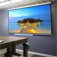 100"Projection Screen Manual Pull Down 16:9 HD De