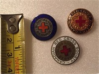 3 Red cross pins