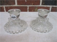 Cur Glass Candle Holders