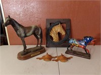 Horse Figures, Wall Hanging, Saddles (5)