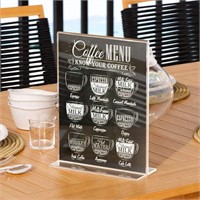 Pack of 4 Acrylic Sign Holders 8.5 x 11", Clear