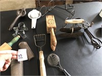Antique Kitchen Utensils and Rolling Pin