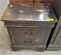 PAINTED/DISTRESSED 2-DRAWER NIGHT STAND