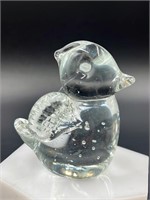 Cute Vtg Art Glass Duck Paperweight- Controlled