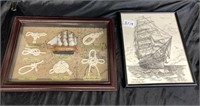 FRAMED NAUTICAL  ART / 2 PCS