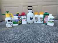 Roundup Sprayer with Assorted Yard Liquids