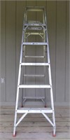 F1) 6ft Aluminum All American Ladder, some paint &
