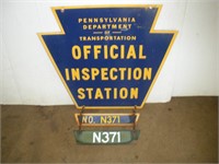 PA METAL INSPECTION SIGN