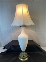 Vintage Porcelain And Brass Table Lamp 31'' With