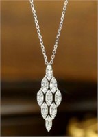 Natural Diamond Necklace 18K Gold