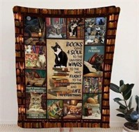 Cat Gifts Book Lovers Blanket