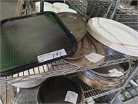 9 Plastic & 10 S/S Oval Serving Platters
