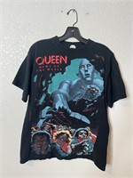 Y2K Queen Big Print News of the World Shirt