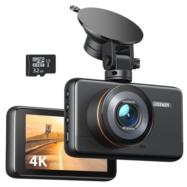 iZEEKER Dash Cam 4K, 2160P/1080P Dash Camera for C