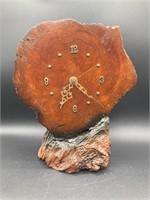 12” Wood Slice Desk Clock