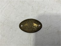 1861 Civil War Allegheny US Arsenal Brass Emblem