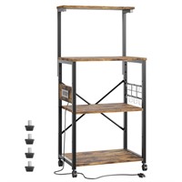 Bestier Bakers Rack with Power Outlet, 4-Tier Kitc