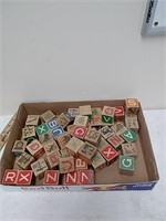 Vintage child wooden blocks