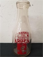 Vintage 10-in Arden dairies milk bottle