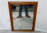 Vintage Heirloom Wood Framed Wall Mirror ~ 24"x32"