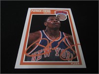 Patrick Ewing signed basketball card COA