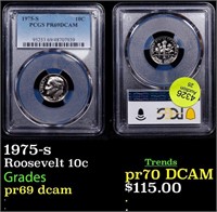 Proof PCGS 1975-s Roosevelt Dime 10c Graded pr69 d