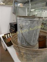 GROUP OF ASSTD GALVANIZED CONTAINERS