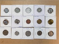 (15) WORLD FOREIGN COINS LOT