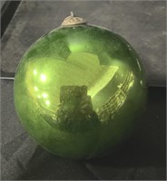 Antique Large Green Christmas Ball.