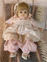 Vintage Doll with 38"x 38” Blanket
