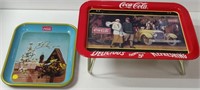 2 Tin Coca Cola Advertising Trays