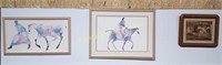 (3) Horse Themed Framed Art Prints
